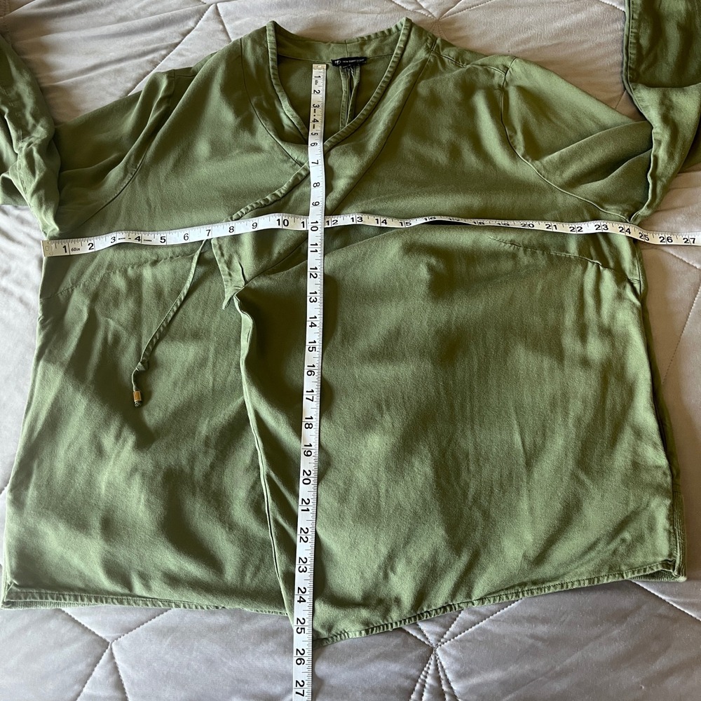 Women's New Directions Green Open Front Draped Cardigan 1X - Picture 8 of 8